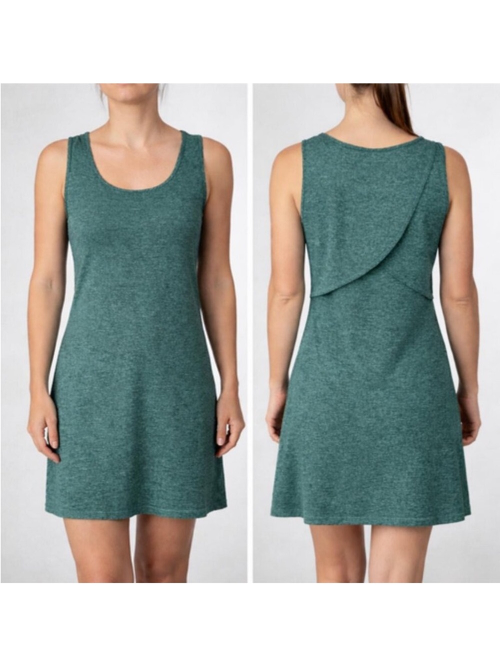 Patagonia Seabrook Twist Dress Heather Green in Size Medium